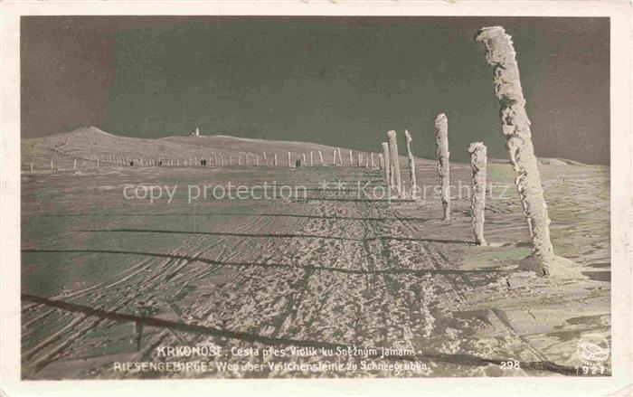Schneegrube Schneegruben Sniezne Kotly PL Weg ueber Veilchensteine zu Schneegrub