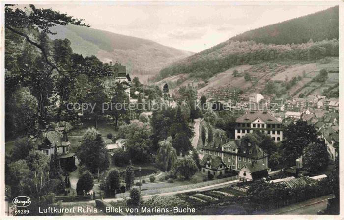Ruhla Panorama Blick von Mariens-Buche