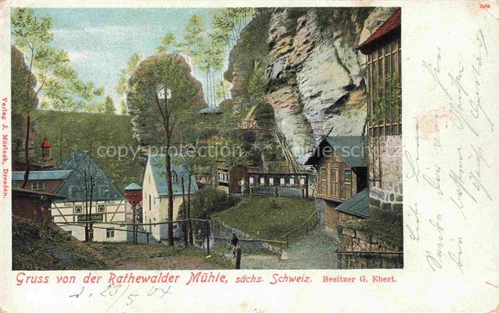 Hohnstein Saechsische Schweiz Rathewalder Muehle