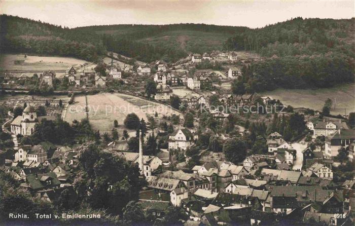 Ruhla Totalansicht von Emilienruhe aus gesehen