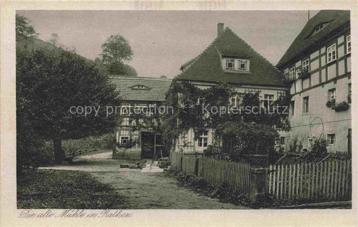 Rathen Saechsische Schweiz Alte Muehle Serie Saechsische Heimatschutz-Postkarten