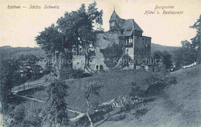 Rathen Saechsische Schweiz Burgruine Hotel und Restaurant