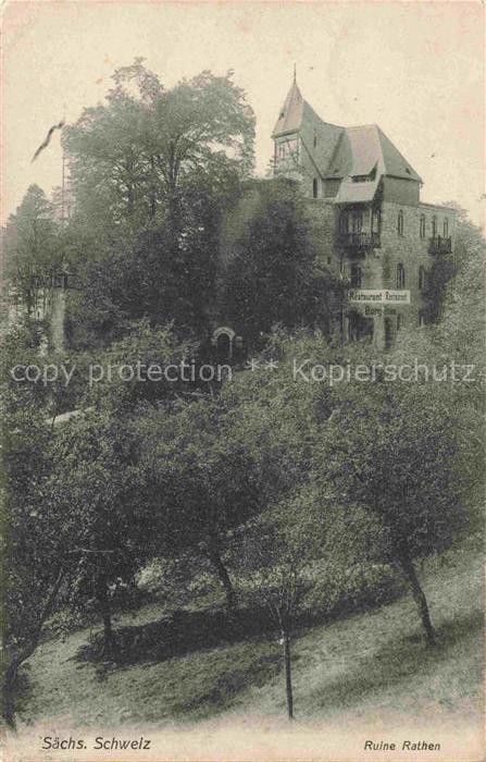 Rathen Saechsische Schweiz Burgruine Hotel Restaurant