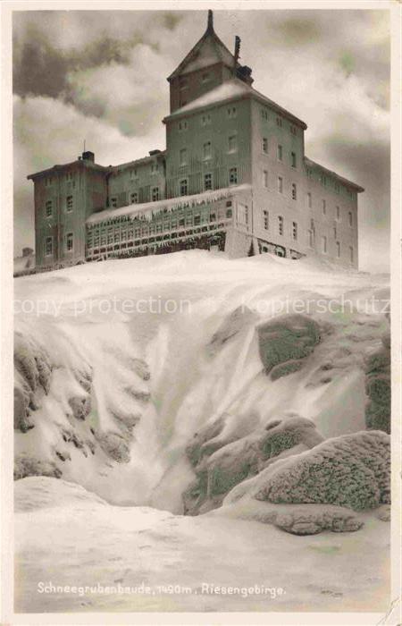 Schneegrubenbaude Riesengebirge PL Bergbaude Winter im Riesengebirge