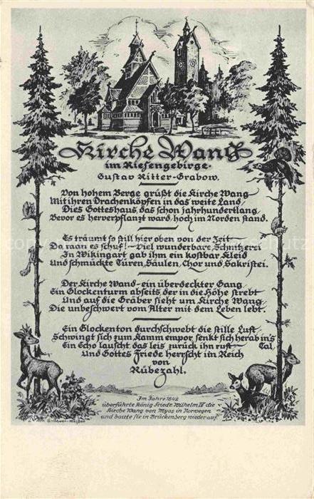 Wang  Kirche Wang Brueckenberg Karpacz Gorny PL Kirche Wang im Riesengebirge Ged