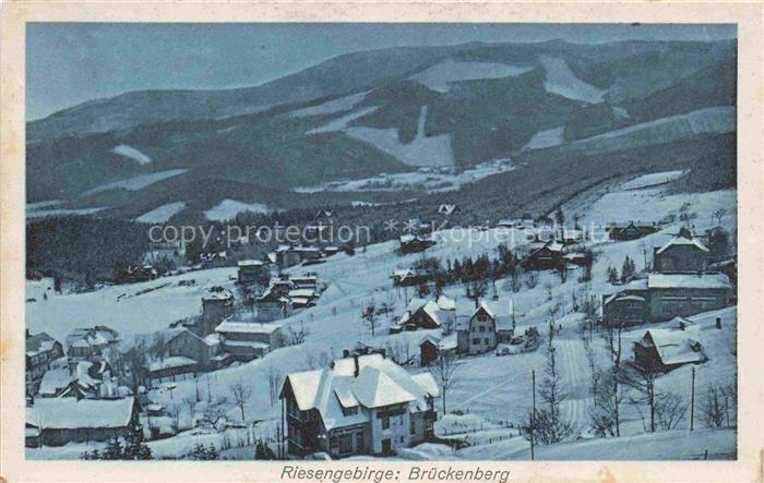 Brueckenberg Krummhuebel Riesengebirge PL Winterpanorama