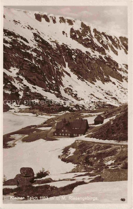 Karpacz Krummhuebel Riesengebirge PL Kleiner Teich Bergbaude