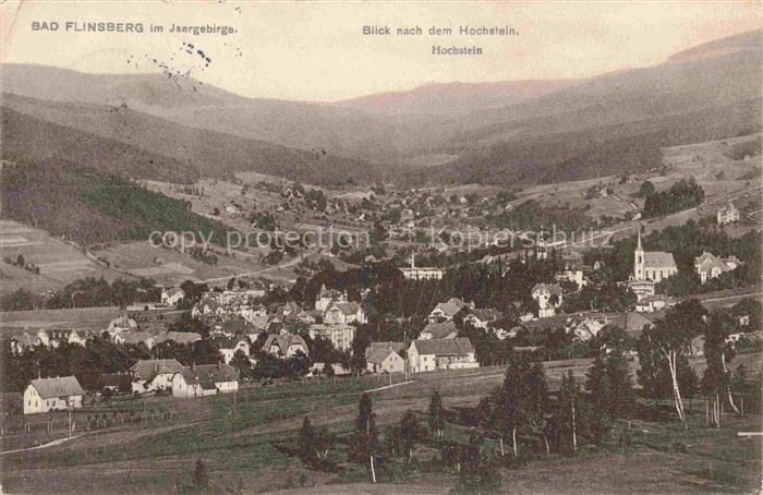 Bad Flinsberg Swieradow Zdroj PL Panorama Blick nach dem Hochstein Isergebirge