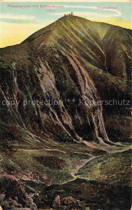 Krummhuebel Karpacz Riesengebirge PL Riesengrund mit Schneekoppe