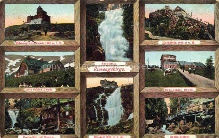 Szklarska Poreba Schreiberhau Riesengebirge PL Bauden im Riesengebirge Zackelfal