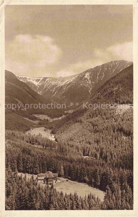 Spindleruv Mlyn Spindelmuehle Riesengebirge CZ Landschaftspanorama Riesengrund