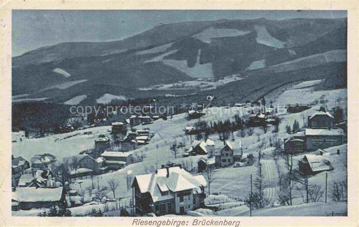Brueckenberg Krummhuebel Riesengebirge PL Winterpanorama
