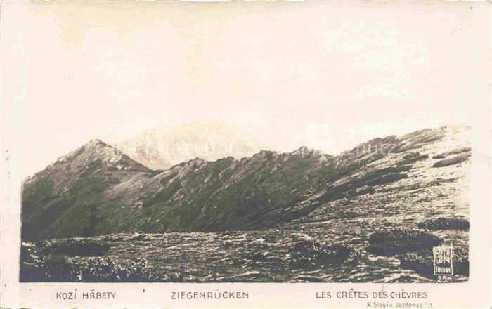 Ziegenruecken Riesengebirge PL Panorama Kozi Hrbety Les Crêtes des Chèvres