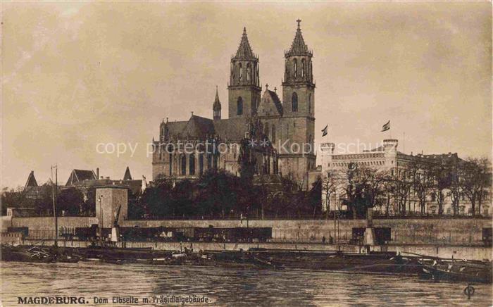 MAGDEBURG  CITY Dom Praesidialgebaeude am Elbufer