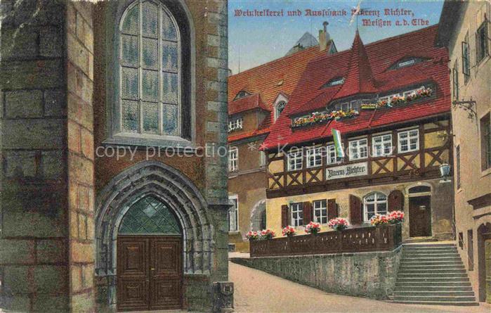 MEIssEN Elbe Sachsen Weinkellerei und Ausschank Vincenz Richter Historisches Geb