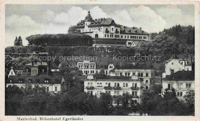 Marienbad MARIANSKE LAZNE CZ Hoehenhotel Egerlaender