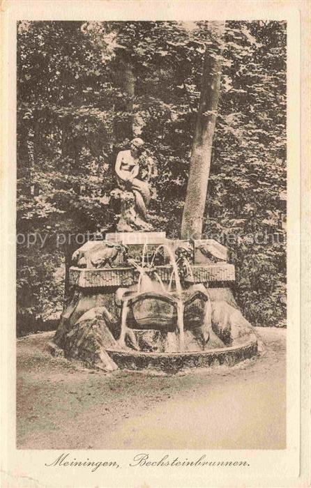 Meiningen Thueringen Bechsteinbrunnen Trinkspostkarte