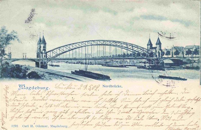 MAGDEBURG  CITY Nordbruecke ueber die Elbe