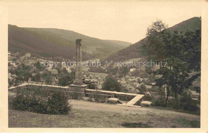 Manebach Panorama Kurort Thueringer Wald
