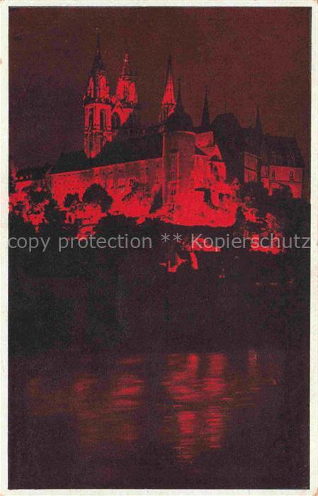 MEIssEN Elbe Sachsen Albrechtsburg Burgbeleuchtung