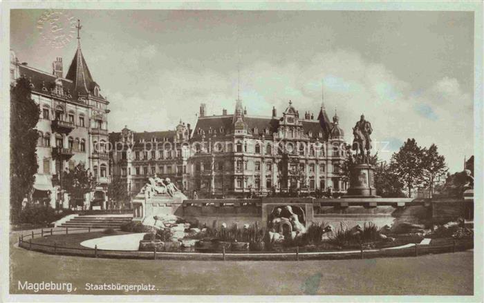 MAGDEBURG  CITY Staatsbuergerplatz Denkmal