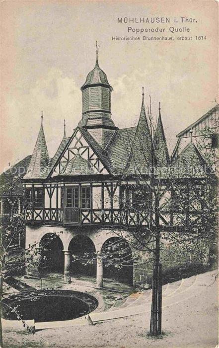 Muehlhausen  Thueringen Popperoder Quelle Historisches Brunnenhaus 17. Jhdt.