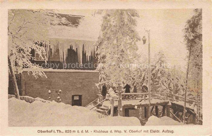 Oberhof  Thueringen Klubhaus des Wintersportvereins mit elektrischem Aufzug