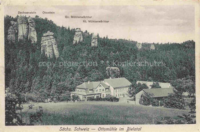 Pirna Elbe Ottomuehle im Bielatal Elbsandsteingebirge