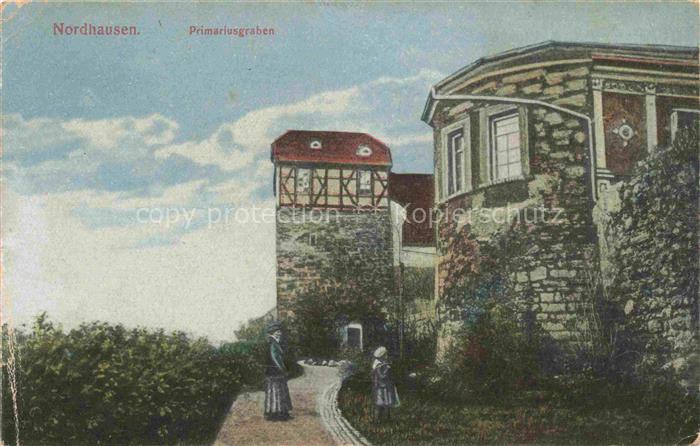 NORDHAUSEN  Harz Thueringen Primariusgraben Stadtmauer Feldpost