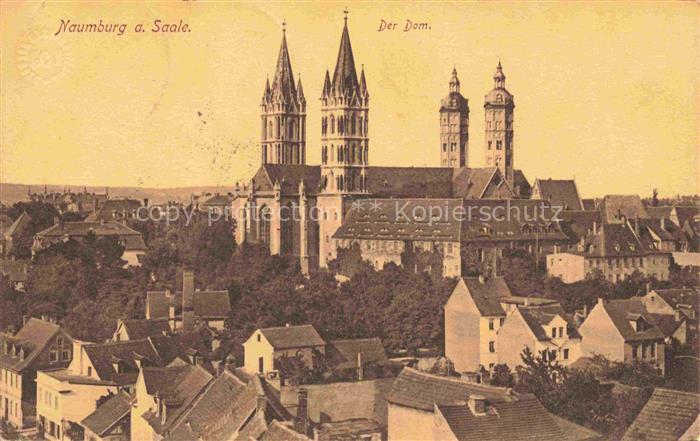 Naumburg  Saale Blick zum Dom