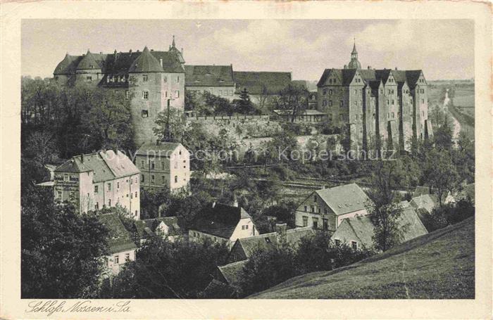 Nossen Panorama Blick zum Schloss