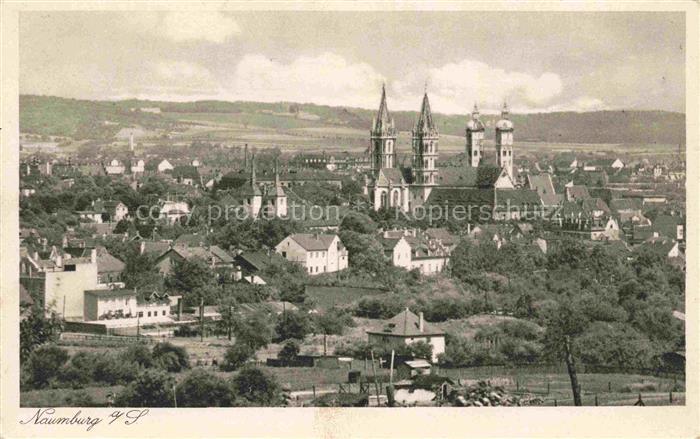Naumburg Saale Stadtpanorama Blick zur Kirche