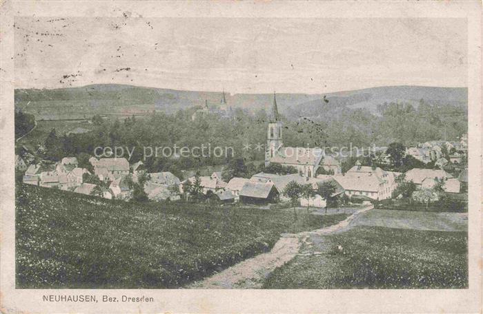 Neuhausen DRESDEN Elbe Ansicht mit Kirche
