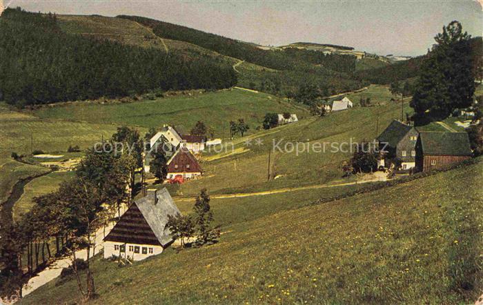 Rehefeld-Zaunhaus Altenberg Panorama Hoehenluftkurort Landschaft Osterzgebirge
