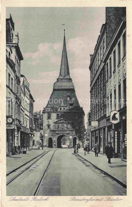 ROSTOCK CITY Steinstrasse mit Steintor