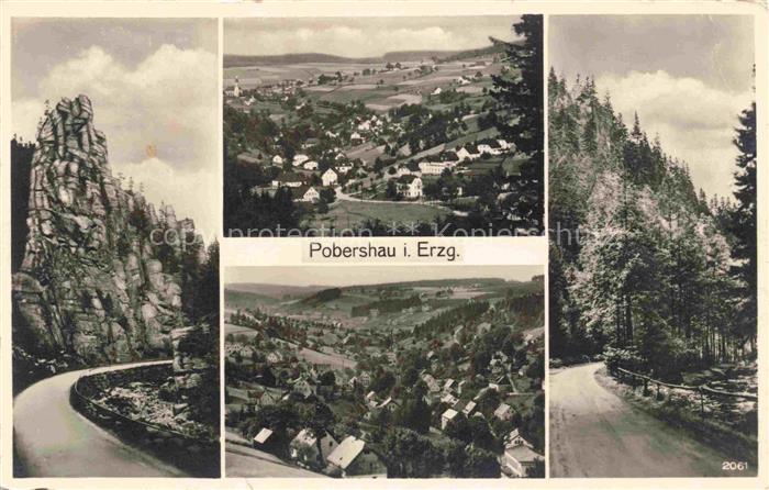 Pobershau Panorama Strassen ins Erzgebirge