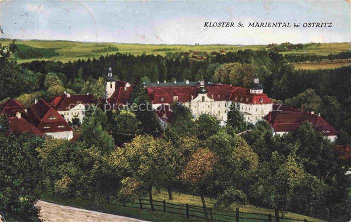 Ostritz Sachsen Panorama Kloster und Mariental Silesia Karte Nr. 3004