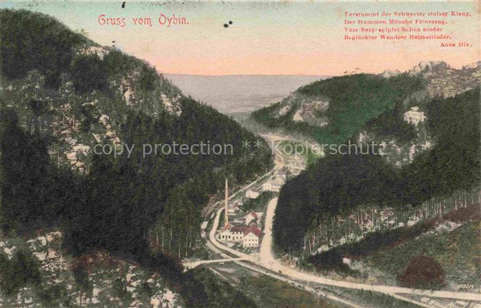 Oybin Sachsen Panorama Blick ins Tal