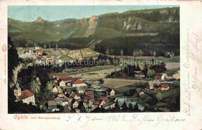 Oybin Sachsen Panorama Blick vom Schuppenberg