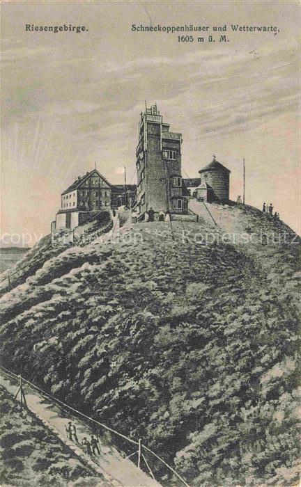 Karpacz Krummhuebel Riesengebirge PL Schneekoppenhaeuser und Wetterwarte