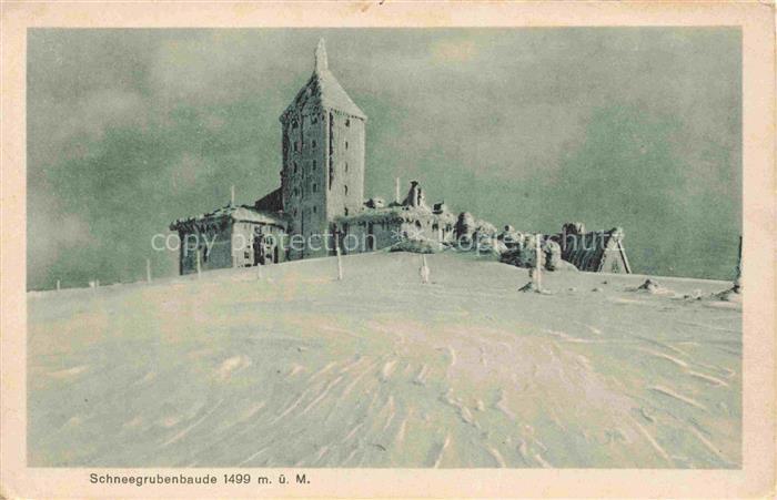Karpacz Krummhuebel Riesengebirge PL Schneegrubenbaude Winter im Riesengebirge