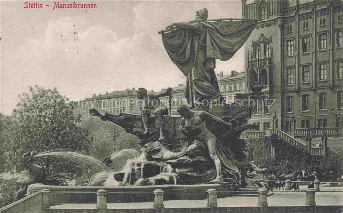 Stettin SZCZECIN Pommern PL Manzelbrunnen
