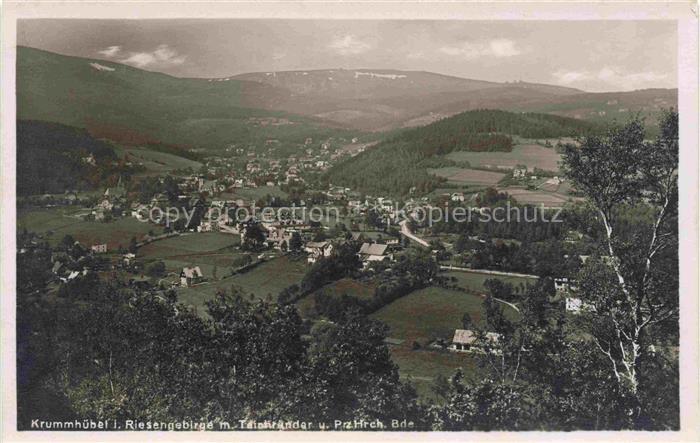 Krummhuebel Karpacz Riesengebirge PL Panorama mit Teichraender und Prinz Heinric
