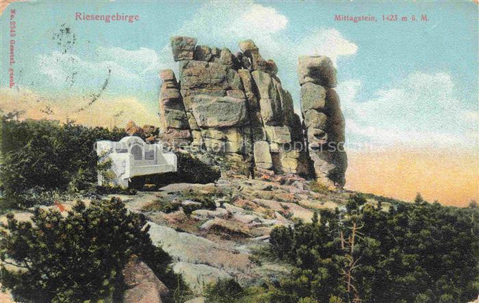 Brueckenberg Krummhuebel Riesengebirge PL Mittagstein Felsformationen
