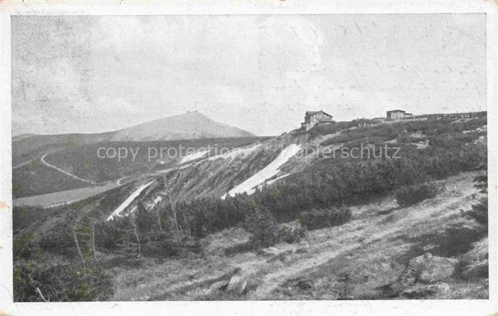 Krummhuebel Karpacz Riesengebirge PL Panorama Prinz-Heinrich-Baude Blick auf Sch