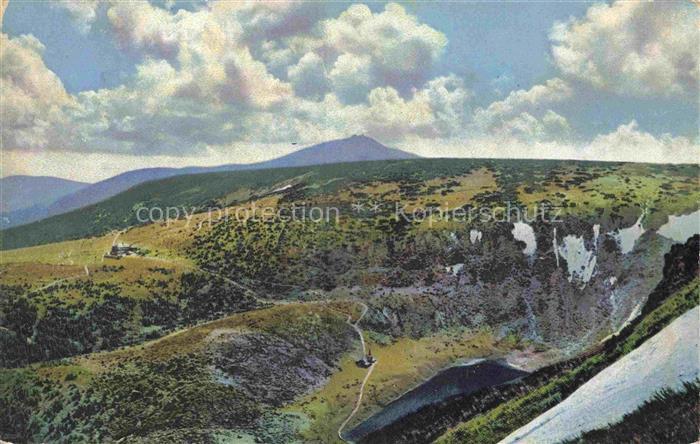 Hirschberg  JELENIA GORA Riesengebirge Schlesien PL Panorama Kleiner Teich Serie