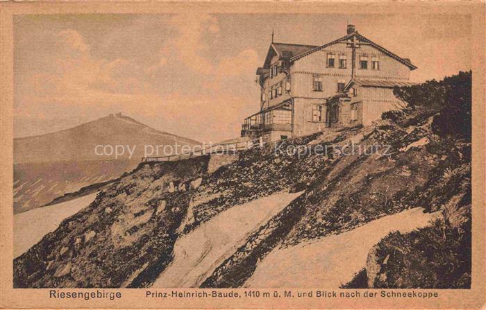 Krummhuebel Karpacz Riesengebirge PL Prinz-Heinrich-Baude Blick nach der Schneek