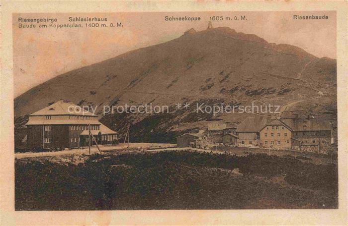 Karpacz Krummhuebel Riesengebirge PL Baude am Koppenplan Schlesierhaus Schneekop