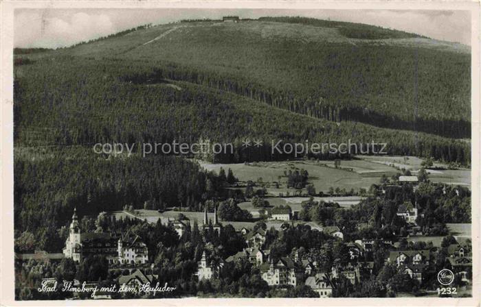 Bad Flinsberg Swieradow Zdroj PL Panorama Blick gegen den Heufuder Das schlesisc