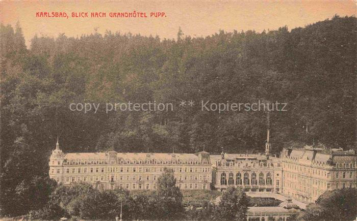 Karlsbad Eger KARLOVY VARY CZ Blick nach dem Grand Hotel Pupp